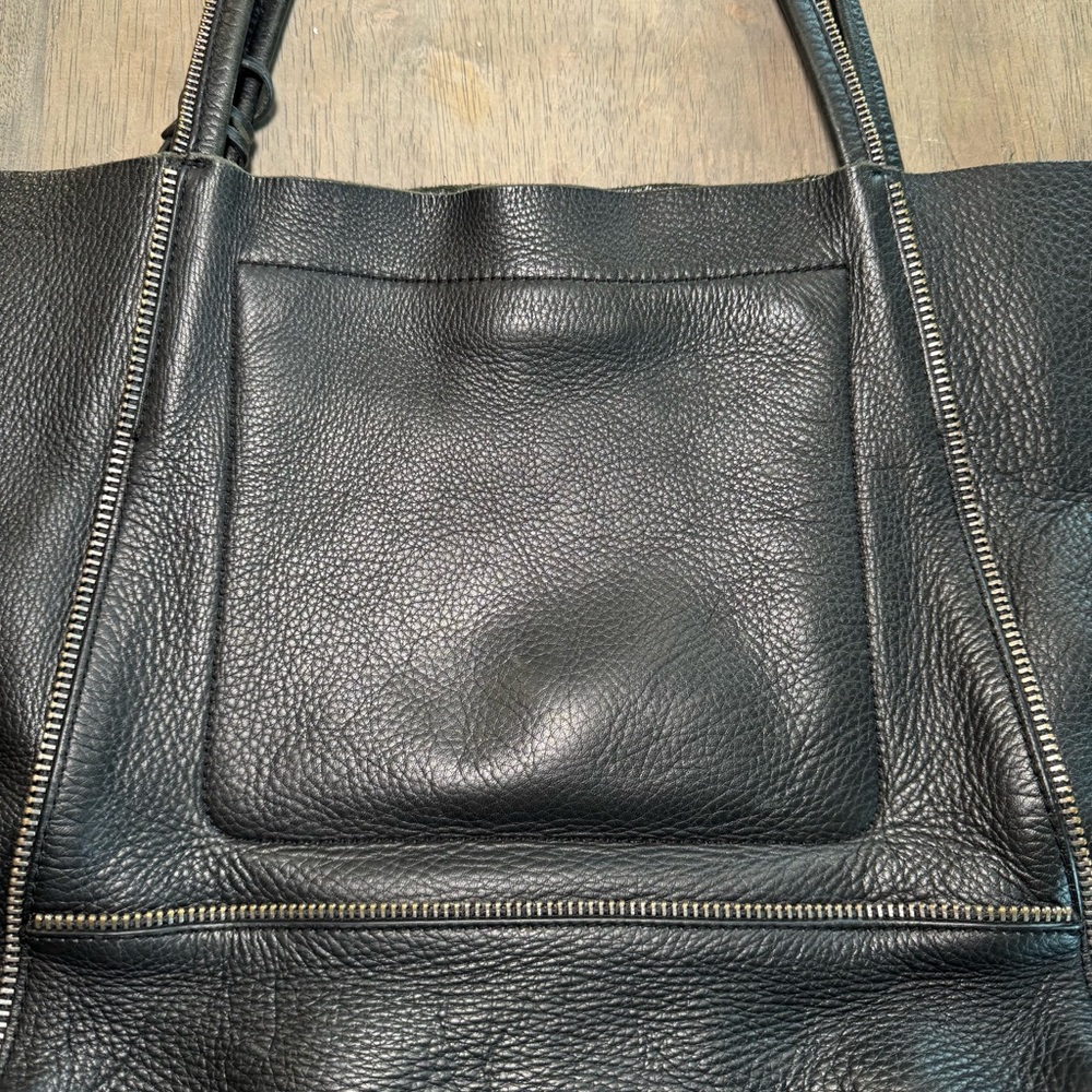 Botkier Soho Black Pebbled Leather Tote Shoulder Handbag - Picture 9 of 11